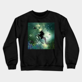 Wonderful dark steampunk seahorse Crewneck Sweatshirt